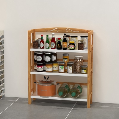 家用厨房放碗实木落地竹子蔬菜碗柜