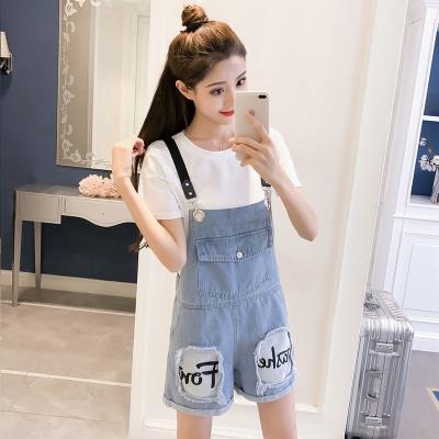 女生背带短裤图片