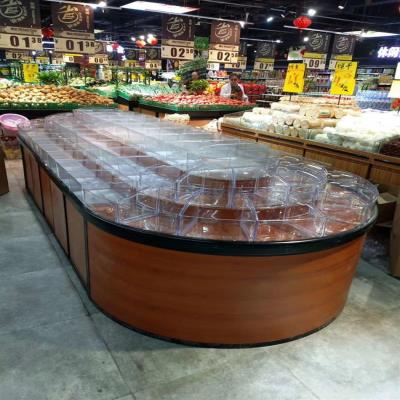 干果干货货架超市散称零食展示架饼干糖果展柜散装货架圆形中岛柜