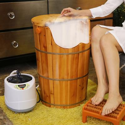 电加热足浴桶泡脚熏蒸木桶图片