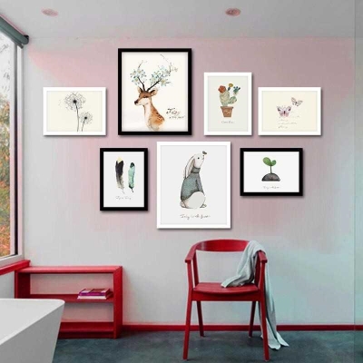照片墙新品7框组合装饰画相框7寸10寸挂墙卧室客厅装饰挂画相片墙