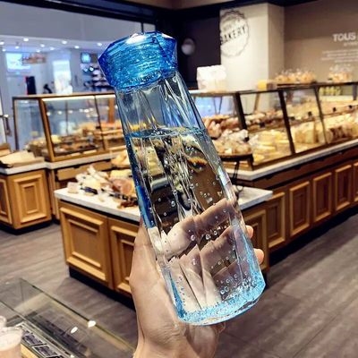 【抖音网红爆款】钻石水杯创意玻璃水杯情侣个性便携水杯子nj