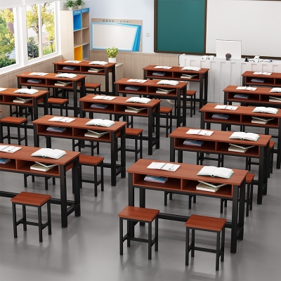课桌椅中小学生单人双人学习桌家用学校培训班教室美术班儿童凳子
