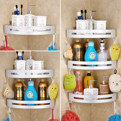 浴室置物架卫生间三脚架淋浴房沐浴露洗漱台壁挂2层洗浴用品架子