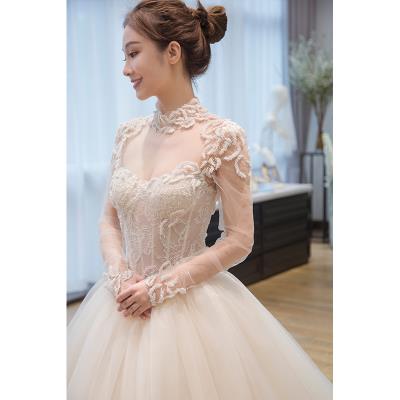 主婚纱礼服2019新款秋季新娘结婚一字肩森系长袖显瘦拖尾奢华轻纱|ruв категории Женская одежда, Cвадебные платья, свадебное платье - от Buy2taobao.com для оказания профессиональной услуги покупки агента Taobao