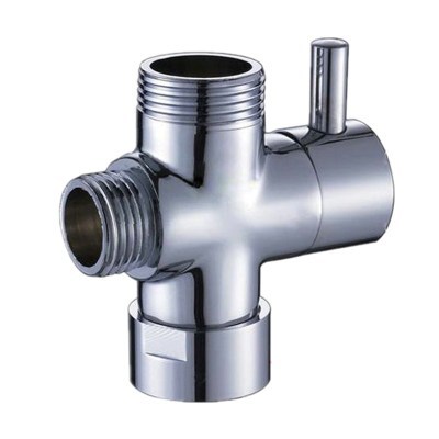 铜三通角阀 一进二出4分一内牙两外牙转接口分水器分水阀 接头