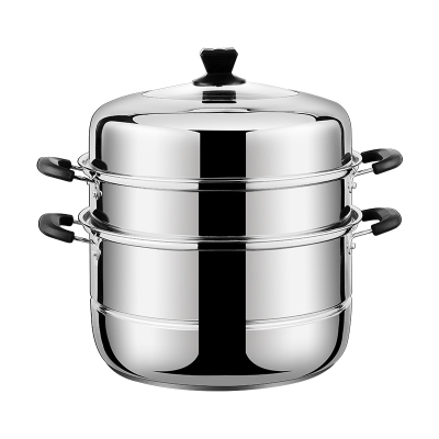 多层大容量加厚蒸屉蒸笼锅不锈钢大蒸锅不绣钢包子70大容量40cm