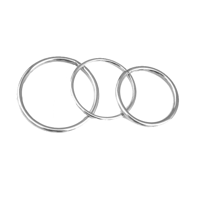 304不锈钢圆环捕鱼铁环铁圈圈无缝焊接实心吊环o型环五金钢环圆圈