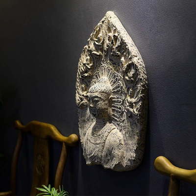 新款中式古典壁饰壁挂艺术装饰画浮雕新玄关茶楼会所佛像装饰走廊