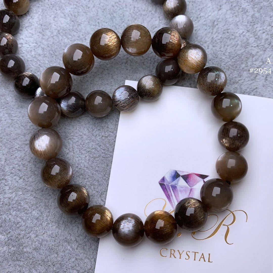 心灵面包黑太阳石骨干水晶排负补正手链串男女款新年转运礼物