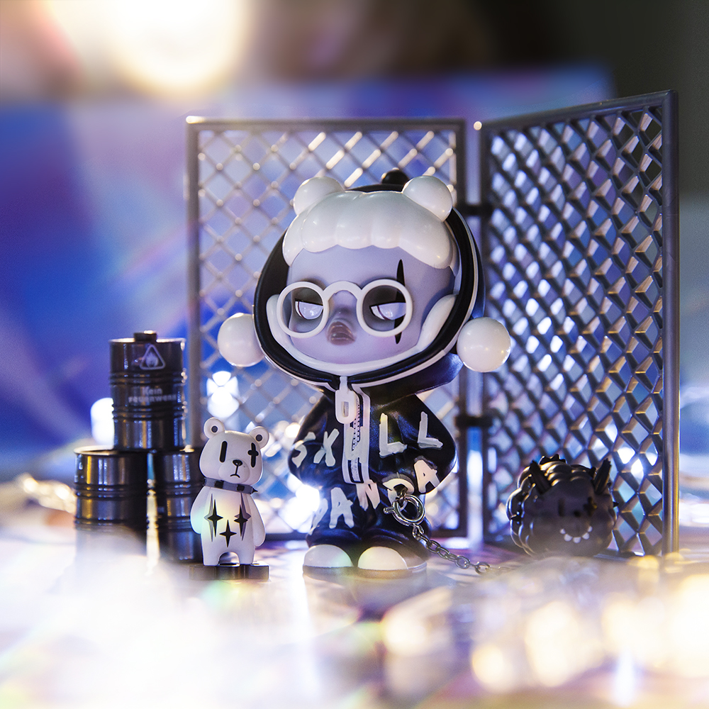 skullpanda圣诞,skullpanda圣母 放心好店谷雨手办场景微缩skullpanda喵熊