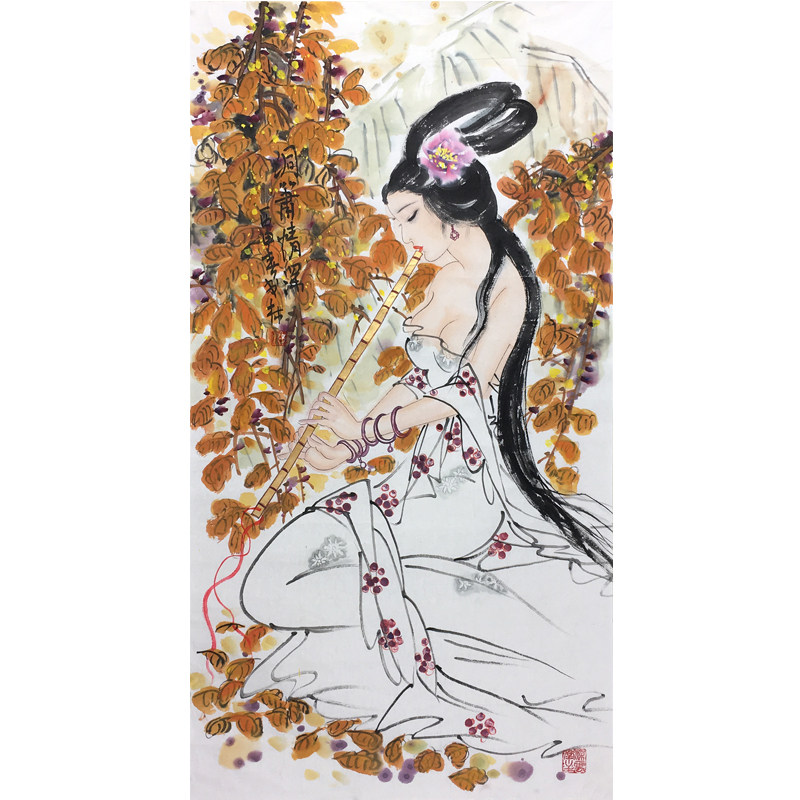 董书林《洞箫情深》人物一组 国家一级美术师