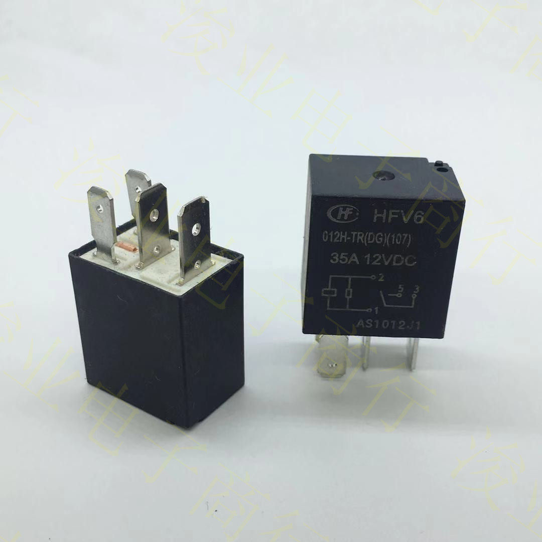 hfv6012htr汽车保险继电器4脚一组常开35a12vdc带瞬电阻继电器