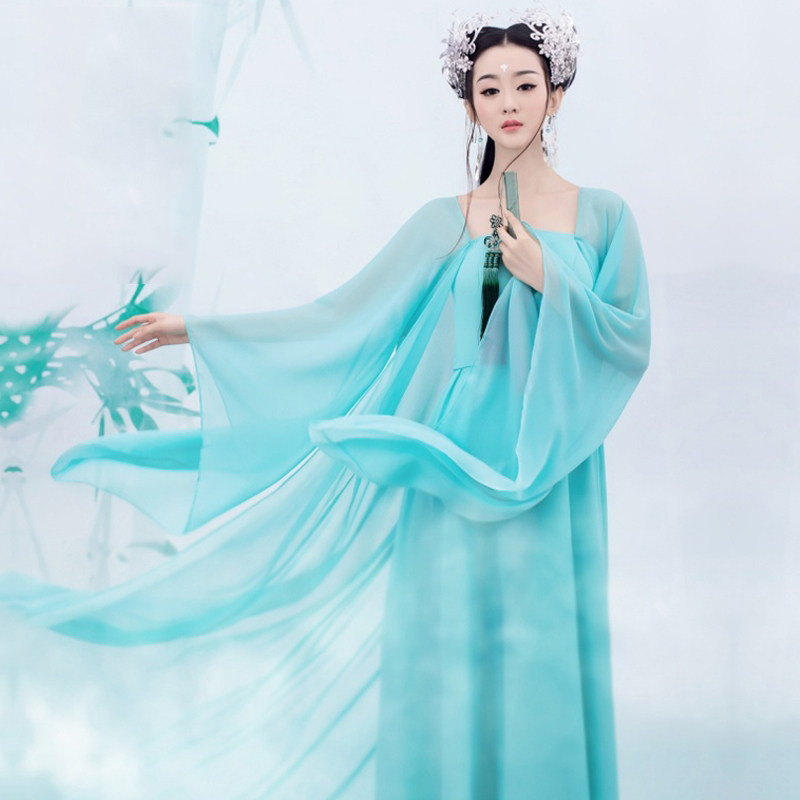 古装女影楼摄影写真主题唐装汉服襦裙仙女飘逸舞蹈演出服装洛神赋