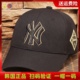 韩国MLB棒球帽黑色金边NY帽子硬顶大标LA鸭舌帽春夏明星网红同款