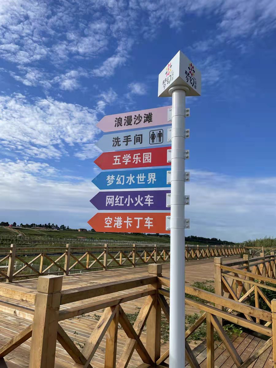 创意指示牌导向牌分流指引牌方向指路牌景区网红标识导视牌路标
