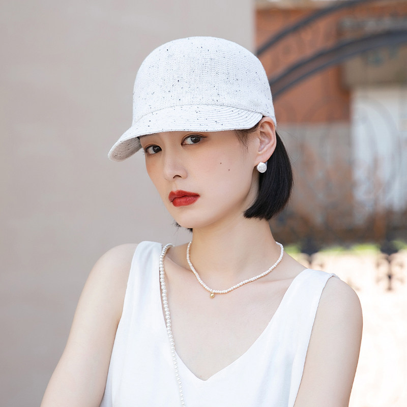 鸭舌帽女夏季新款针织马术帽时尚休闲棒球帽薄款防晒遮阳帽女帽子