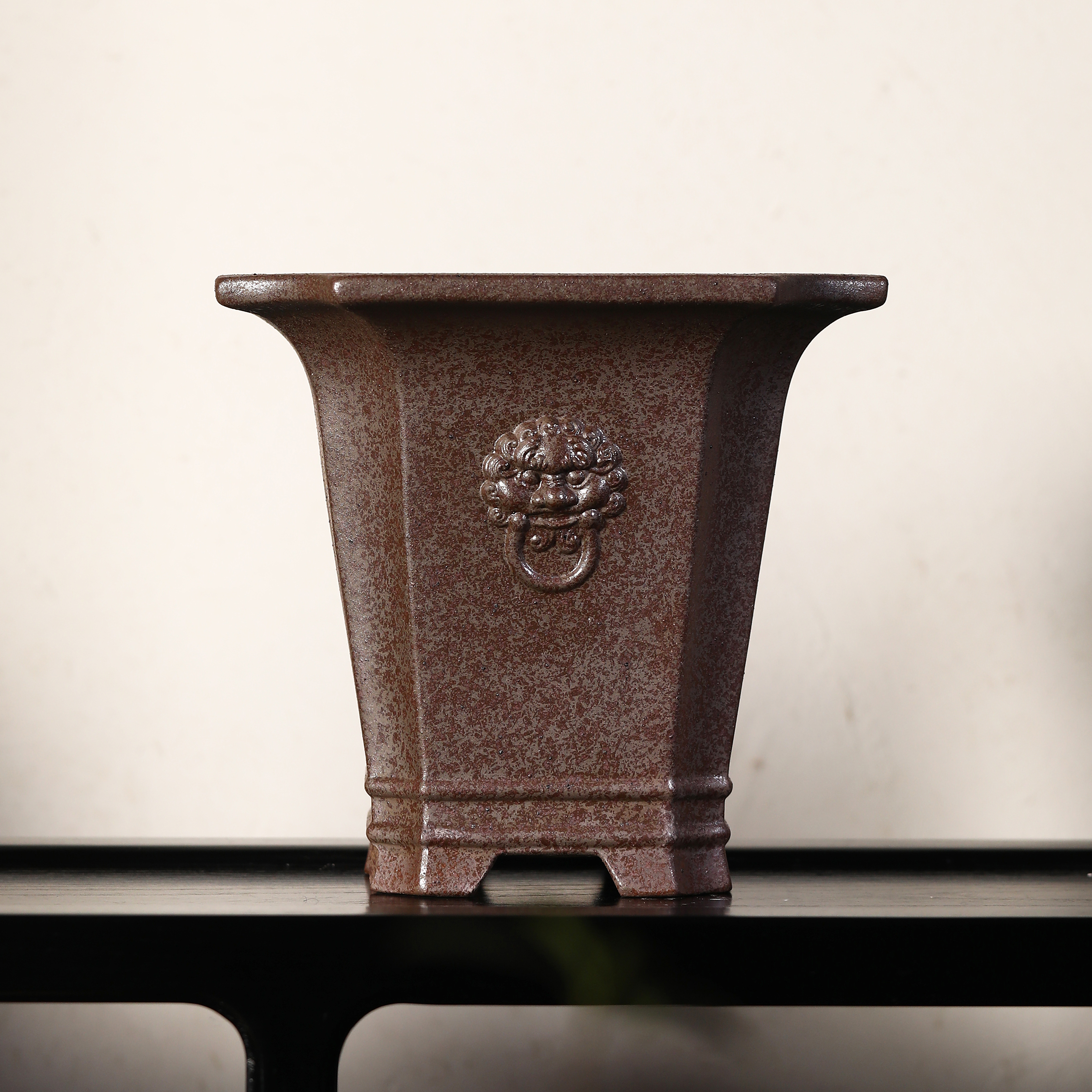 紫砂花盆陶瓷盆景盆柴烧仿古兰花盆古龙窑宜兴还原烧樱之陶觅陶乡