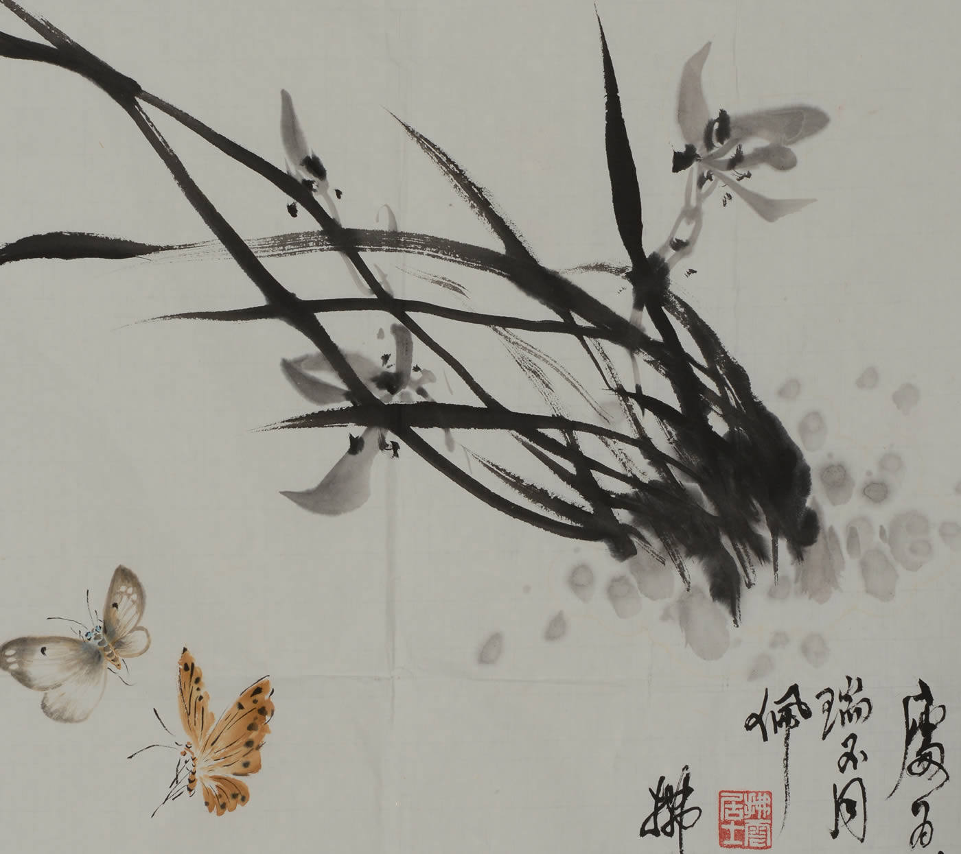 上海著名书画家 张中原作品 幽兰 1702