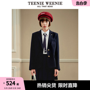 TeenieWeenie小熊春装学院风基础款时尚简约西服外套女