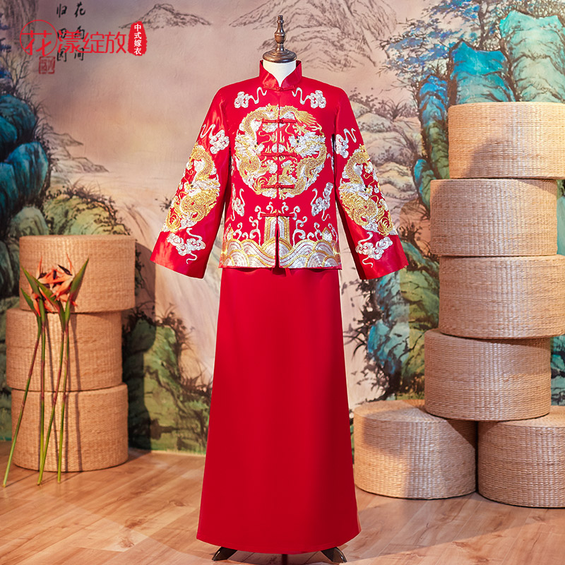 秀禾服男装结婚婚服男士马褂盘金绣伴郎服中式衣服新郎结婚敬酒服在类目 女装/女士精品, 唐装/民族服装/舞台服装, 民族服装/舞台装中 - 来自Buy2taobao.com提供专业的淘宝代购服务