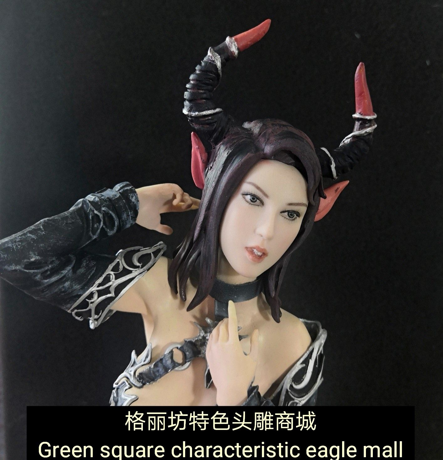 可动人偶女 内衣_1/6畸形牛角妹glf手办可动人偶美女头雕猎妖女头雕