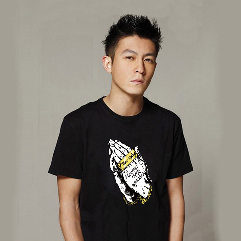陈冠希同款潮牌短袖t恤半袖宽松纯棉大码港风学生余文乐上衣服夏