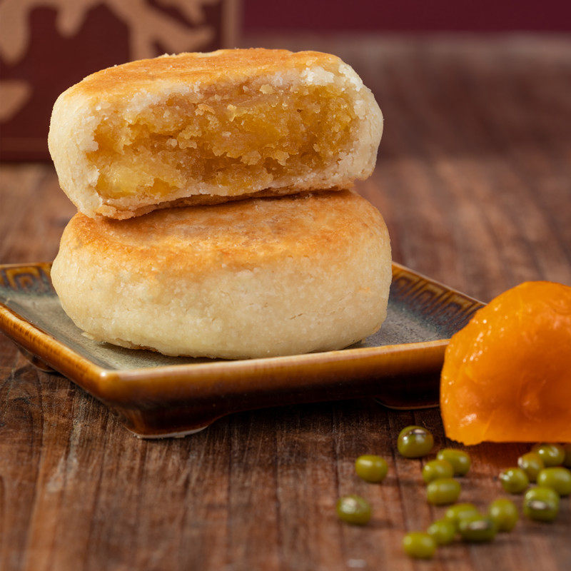 厦门特产义兰老大同招牌馅饼12个装绿豆咸蛋黄酥饼茶点甜点心糕点