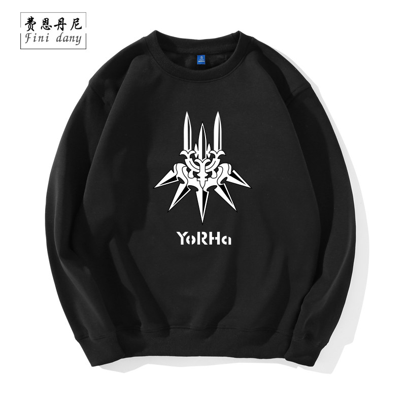 ps4游戏尼尔机械纪元 尤尔哈圆领卫衣男女大码套头游戏学生情侣