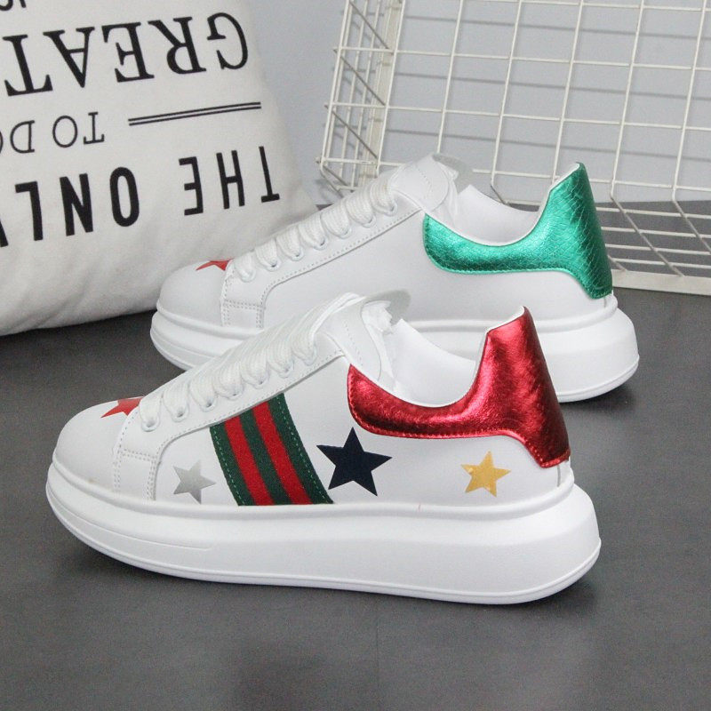 情侣鸳鸯小白鞋女2019秋季韩版厚底增高百搭休闲网红运动学生板鞋