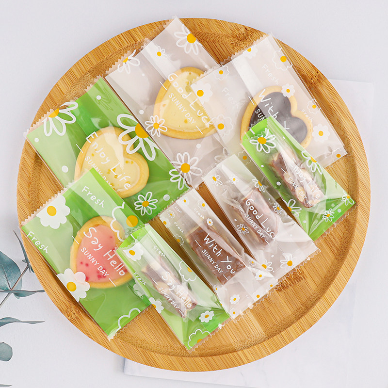 小清新_雪花酥包装袋简约小清新透明袋子曲奇牛轧饼干机封袋牛扎糖