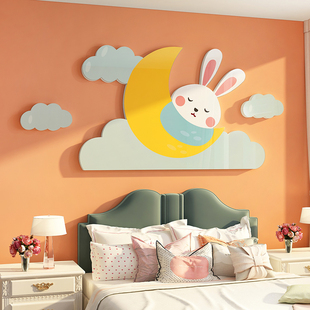 网红儿童区房间布置墙面装饰用品改造女孩小公主卧室床头卡通贴画