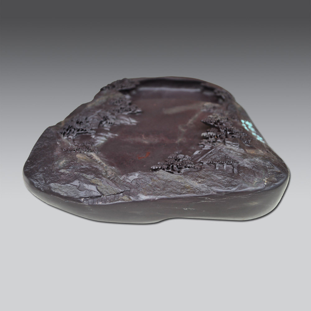 中国端砚 坑仔岩《幽间雅居》砚