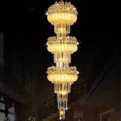 水晶楼梯灯 复式楼楼梯吊灯 客厅长吊灯 餐厅吊灯 传统灯具B-7