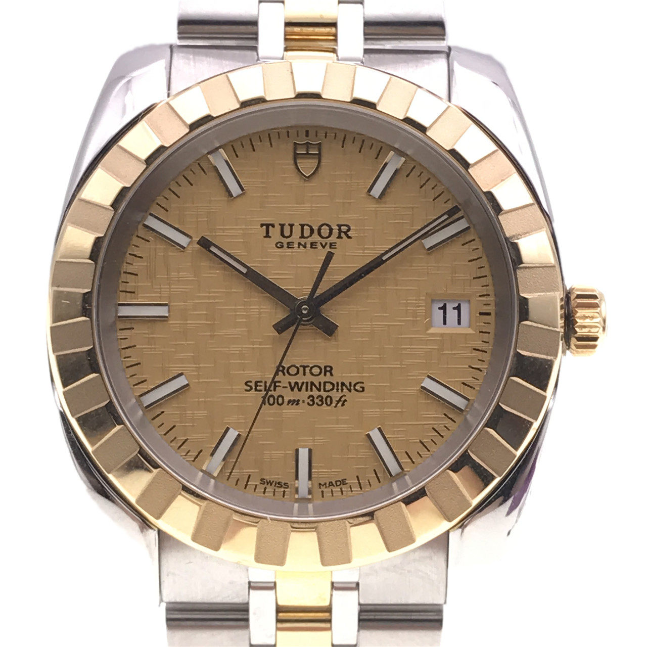 无保留价[9.8新]帝舵经典系列金面21013-62583自动机械男表