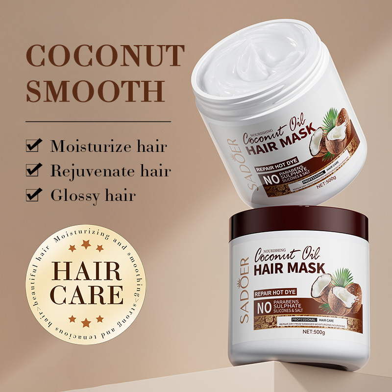 Coconut Oil Repairing Hair Mask 奶香椰子护发素椰奶味发膜500g