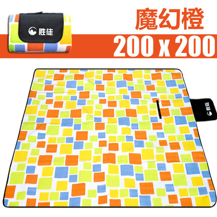 胜徒绒面野餐垫地垫防潮垫 户外露营垫200*200超大加厚爬行垫