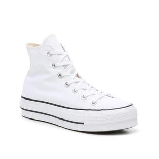 Converse/匡威女帆布鞋厚底松糕鞋白色低帮系带板鞋正品482064