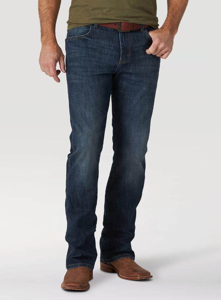 wrangler威格男裤牛仔裤秋冬微喇长裤经典休闲耐磨日常正品110751