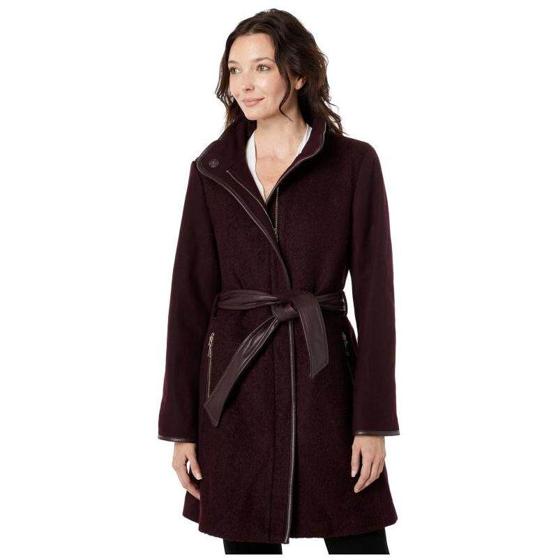 vince camuto/文斯·卡莫图女外套风衣长款拉链系腰正品478z9758