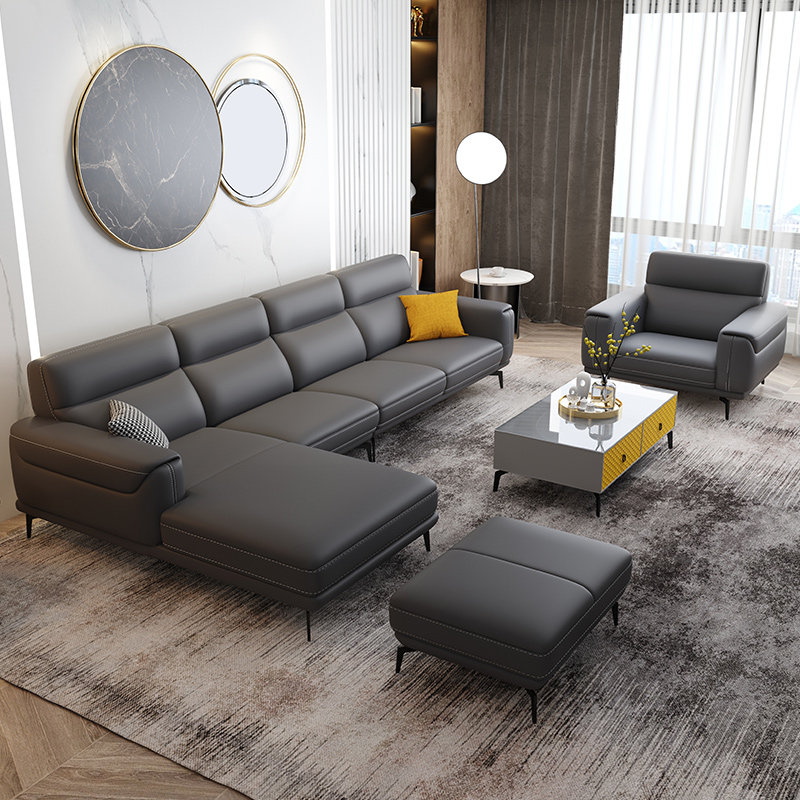 真皮沙发组合客厅现代大户型