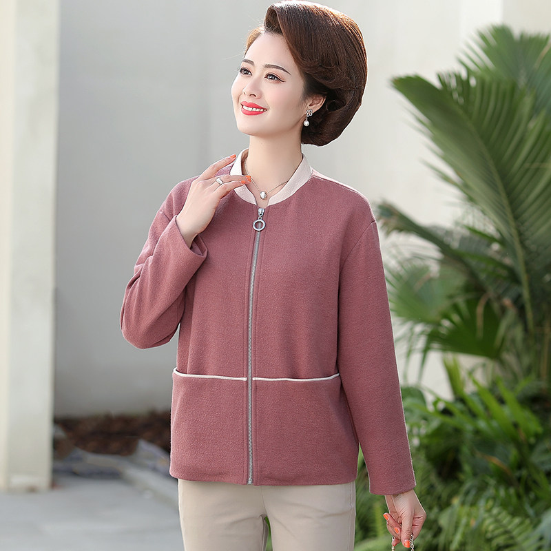 中年女装妈妈装春装外套短款_年轻妈妈春装休闲外套中年女装春秋棒球