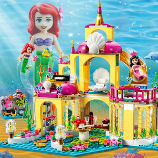 2024积木女孩子益智拼装公主迪士尼系列别墅城堡6-8-12岁拼图玩具