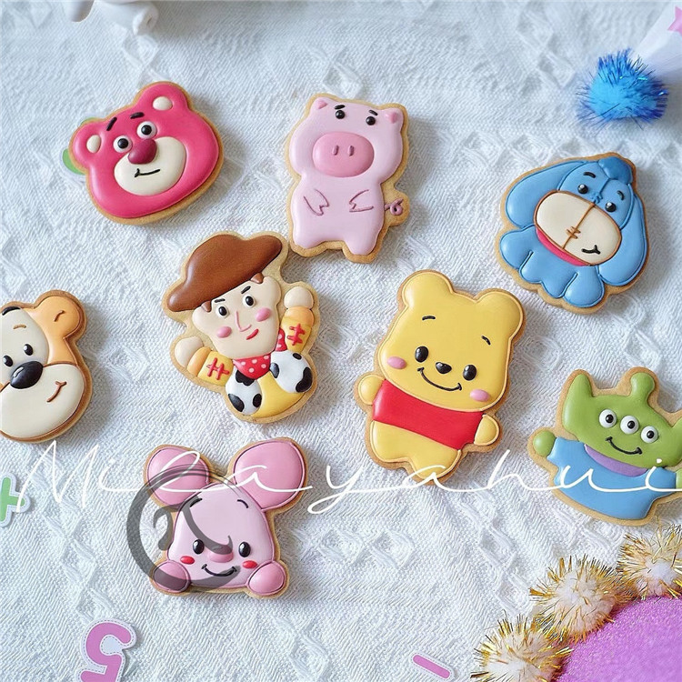 惠子六一儿童节卡通维尼熊玩具总动员糖霜饼干模具动物曲奇印模