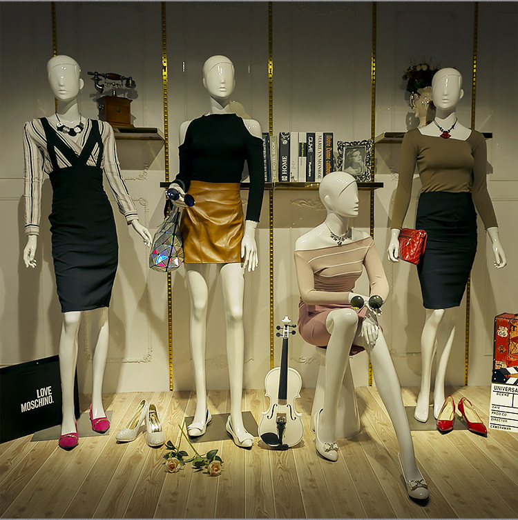 服装店女装模特假人体婚纱橱窗展示模型 高档模特道具女全身