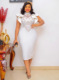 big size women dresses ladies white dress casual ladies 4xl