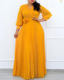 Long dress yellow African Women's Dress Long Maxi female 5xl