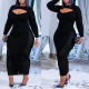 2022 African Women Plus Size Sexy big size Dress black new