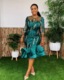 large size women's African sexy dress green 2023 dress非洲裙