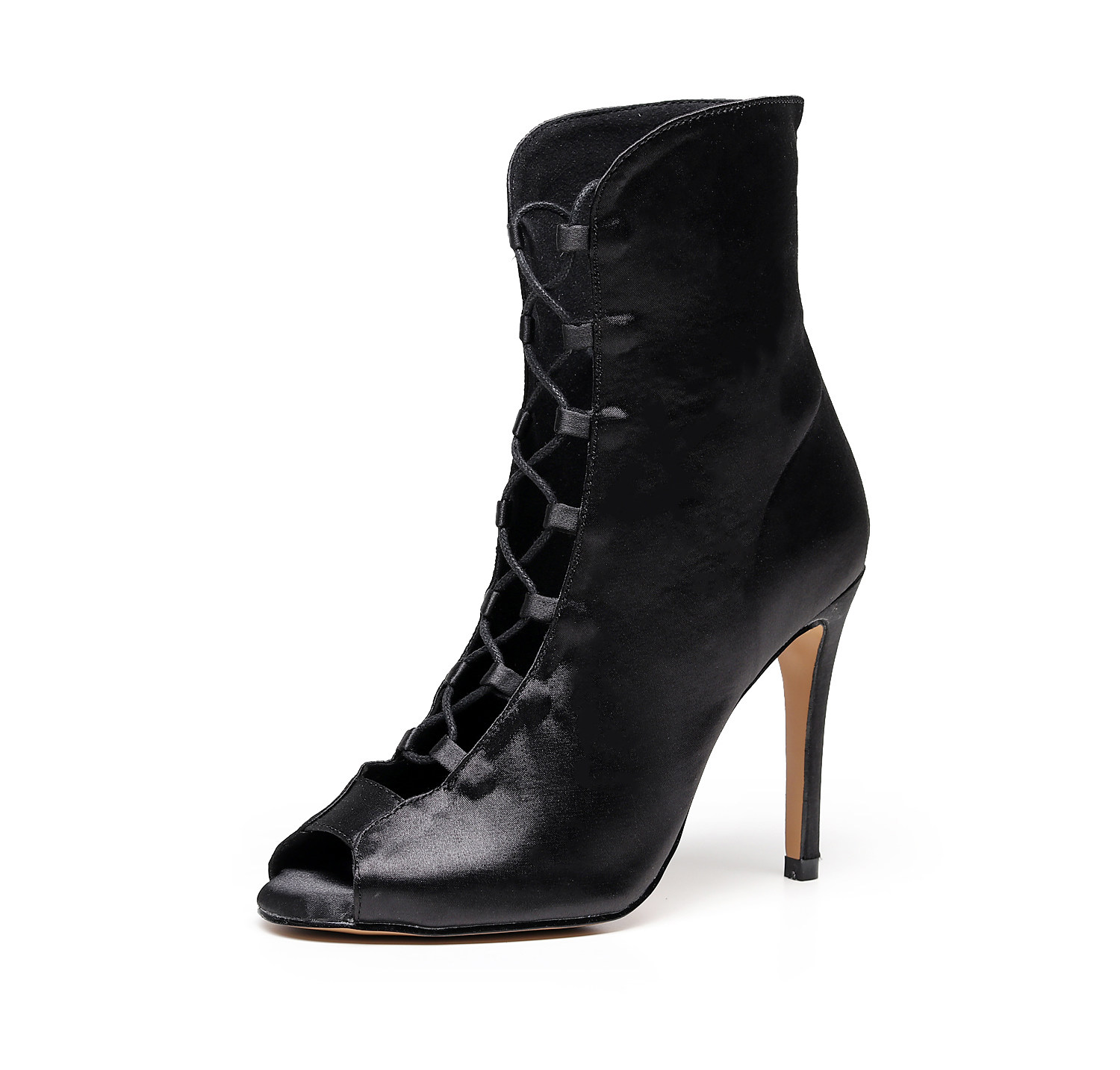 千娇舞黑色超高跟爵士舞鞋女软底广场拉丁舞鞋恰恰交谊舞蹈跳舞鞋